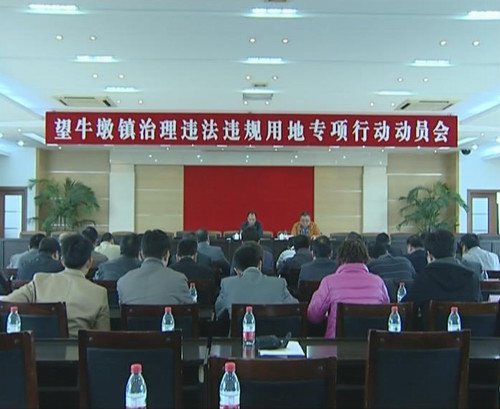 召开全镇治理违法违规用地专项动员会